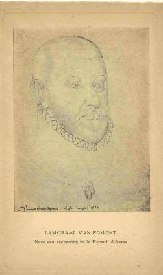 Gedenkprentje Lamoraal van Egmont, prins van Gavere