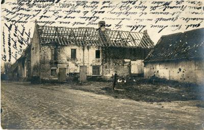 Vernielingen in de dorpskom van Sint-Martens-Leerne