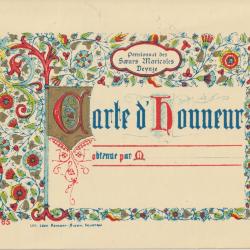 Een 'Carte d'Honneur' van de Zusters Maricolen