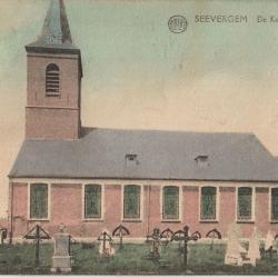 De kerk van Zevergem in de jaren 1930