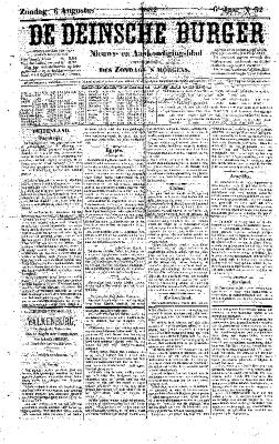 De Deinsche Burger: Zondag 6 augustus 1882