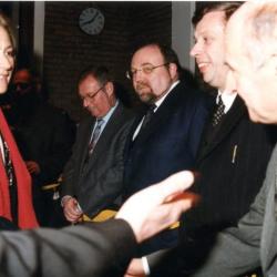 Koningin Paola brengt bezoek aan het gemeentehuis van De Pinte